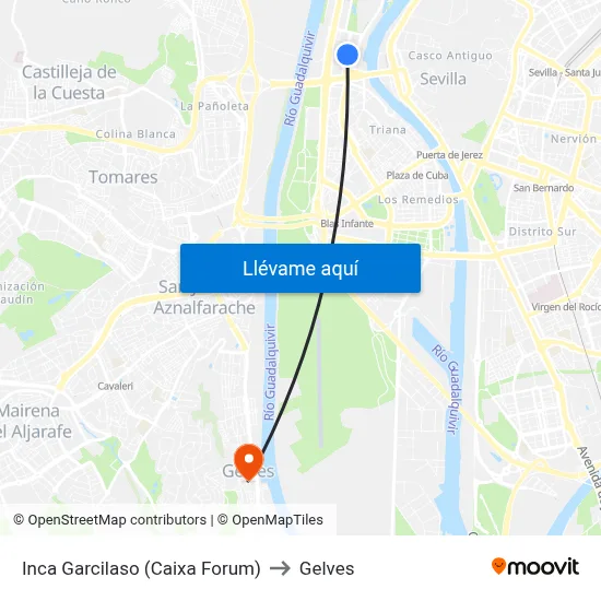 Inca Garcilaso (Caixa Forum) to Gelves map