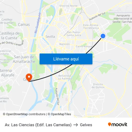 Av. Las Ciencias (Edif. Las Camelias) to Gelves map