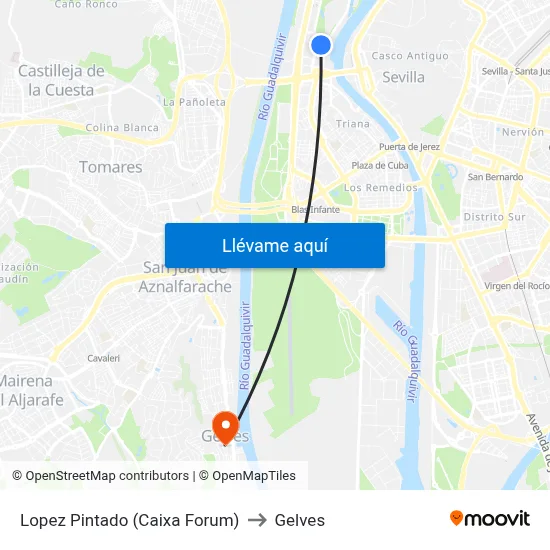 Lopez Pintado (Caixa Forum) to Gelves map