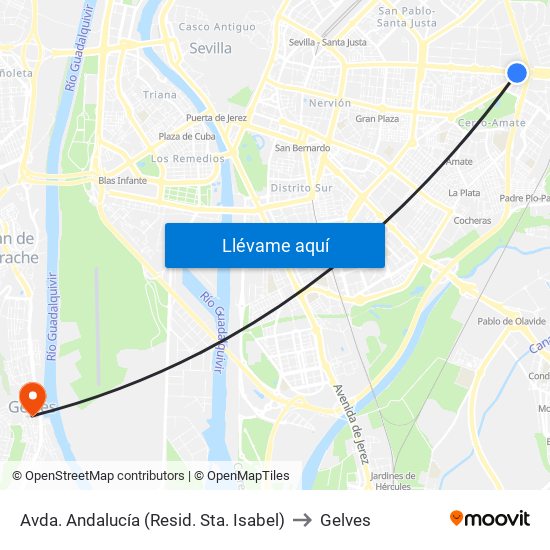 Avda. Andalucía (Resid. Sta. Isabel) to Gelves map