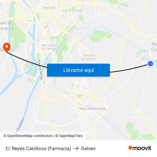 C/ Reyes Católicos (Farmacia) to Gelves map