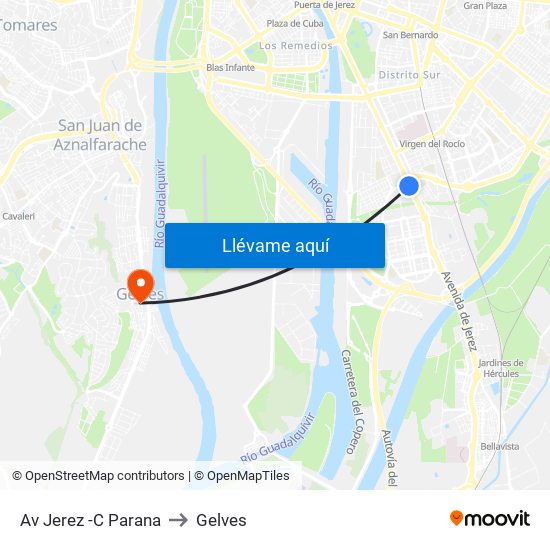 Av Jerez -C Parana to Gelves map