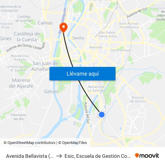Avenida Bellavista (Miguel Ángel) to Esic, Escuela de Gestión Comercial y Marketing map