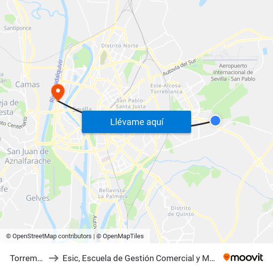 Torremejía to Esic, Escuela de Gestión Comercial y Marketing map