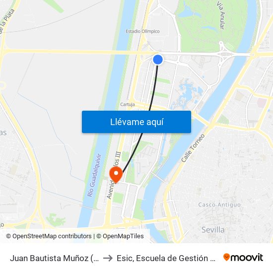 Juan Bautista Muñoz (Leonardo Da Vinci) to Esic, Escuela de Gestión Comercial y Marketing map