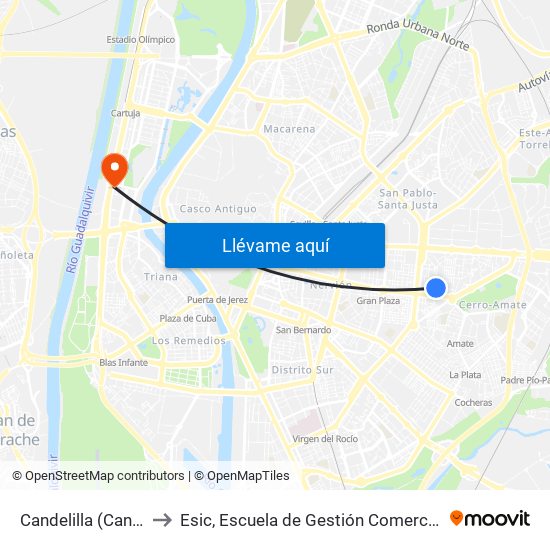Candelilla (Candelario) to Esic, Escuela de Gestión Comercial y Marketing map
