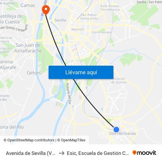 Avenida de Sevilla (Venta Las Palmas) to Esic, Escuela de Gestión Comercial y Marketing map