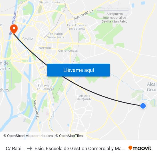 C/ Rábida to Esic, Escuela de Gestión Comercial y Marketing map