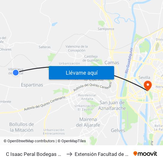 C Isaac Peral Bodegas Gongora to Extensión Facultad de Derecho map
