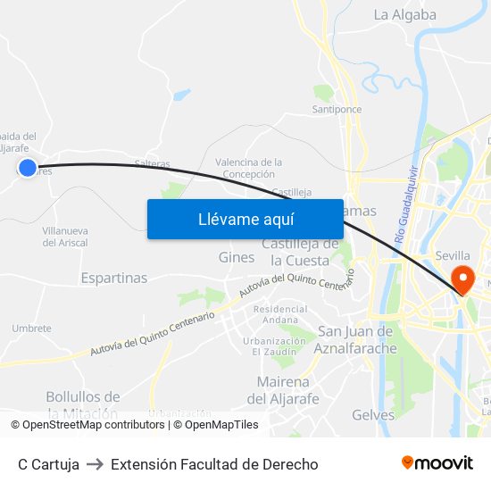 C Cartuja to Extensión Facultad de Derecho map