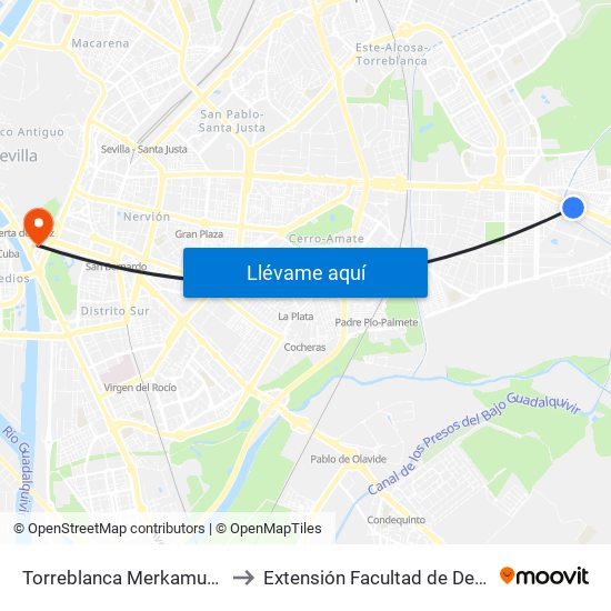 Torreblanca Merkamuebles to Extensión Facultad de Derecho map