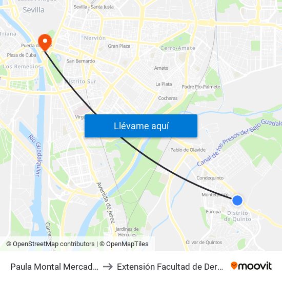 Paula Montal Mercadona to Extensión Facultad de Derecho map