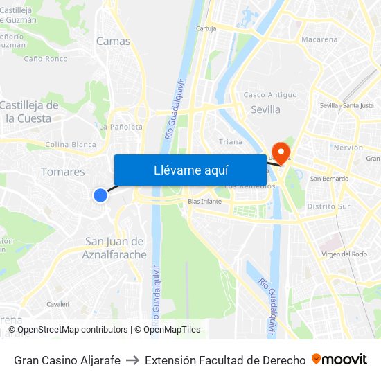 Gran Casino Aljarafe to Extensión Facultad de Derecho map