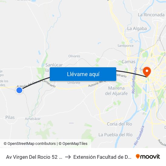 Av Virgen Del Rocio 52 Ceuta to Extensión Facultad de Derecho map