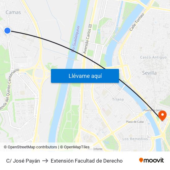 C/ José Payán to Extensión Facultad de Derecho map