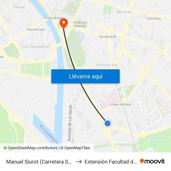Manuel Siurot (Carretera Su Eminencia) to Extensión Facultad de Derecho map