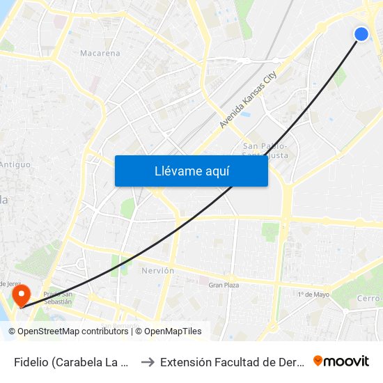 Fidelio (Carabela La Niña) to Extensión Facultad de Derecho map