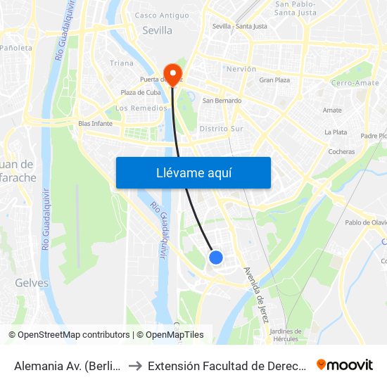 Alemania  Av. (Berlin) to Extensión Facultad de Derecho map