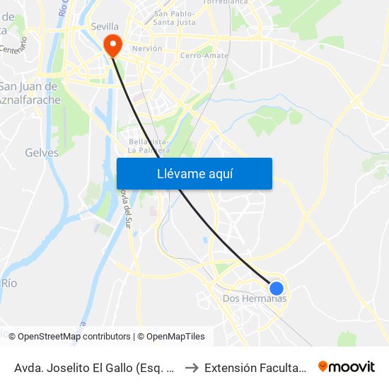 Avda. Joselito El Gallo (Esq. Sierra Carboneras) to Extensión Facultad de Derecho map