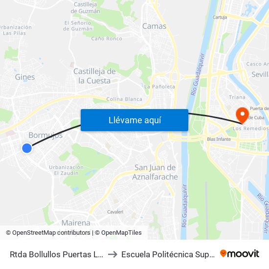 Rtda Bollullos Puertas Leyva to Escuela Politécnica Superior map