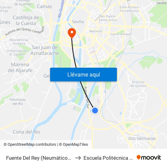 Fuente Del Rey (Neumáticos Borrallo) to Escuela Politécnica Superior map