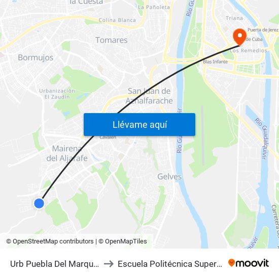 Urb Puebla Del Marques to Escuela Politécnica Superior map