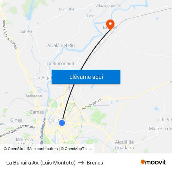 La Buhaira  Av. (Luis Montoto) to Brenes map