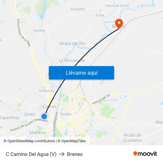 C Camino Del Agua (V) to Brenes map