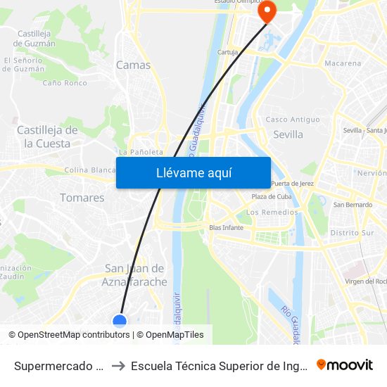 Supermercado Mas to Escuela Técnica Superior de Ingeniería map