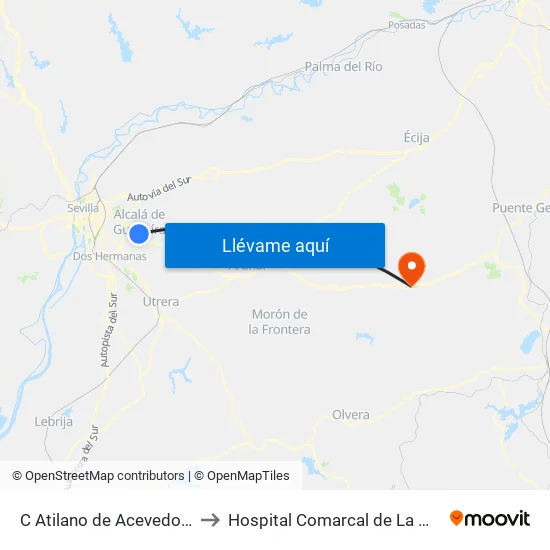 C Atilano de Acevedo (Dia) to Hospital Comarcal de La Merced map
