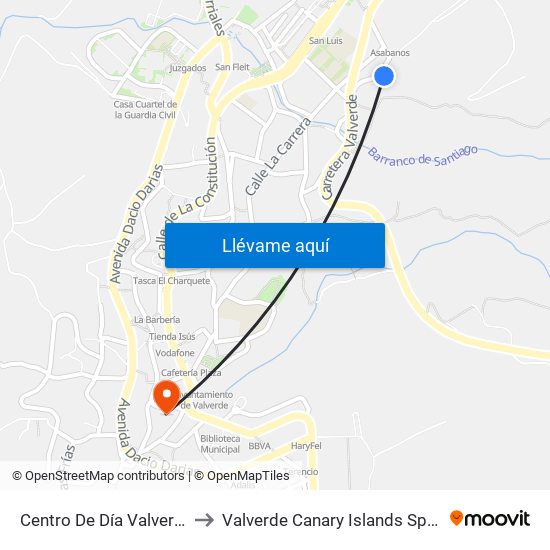 Centro De Día Valverde to Valverde Canary Islands Spain map