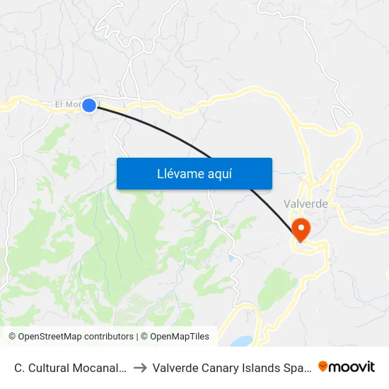C. Cultural Mocanal F to Valverde Canary Islands Spain map