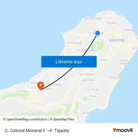 C. Cultural Mocanal F to Tigaday map