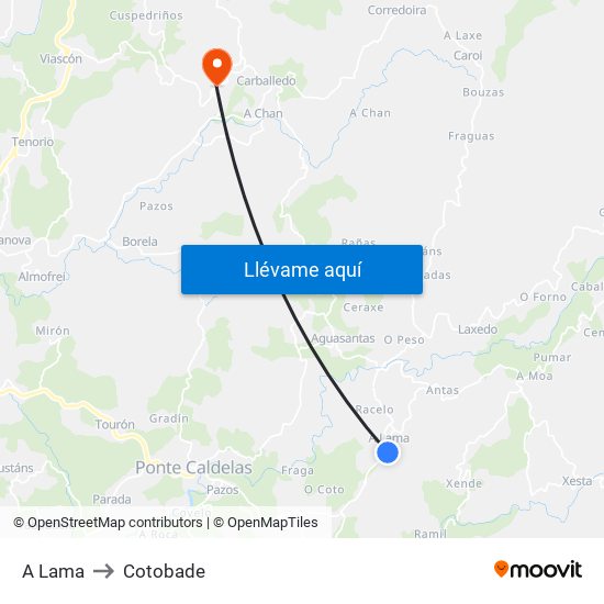 A Lama to Cotobade map