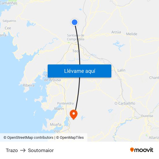 Trazo to Soutomaior map