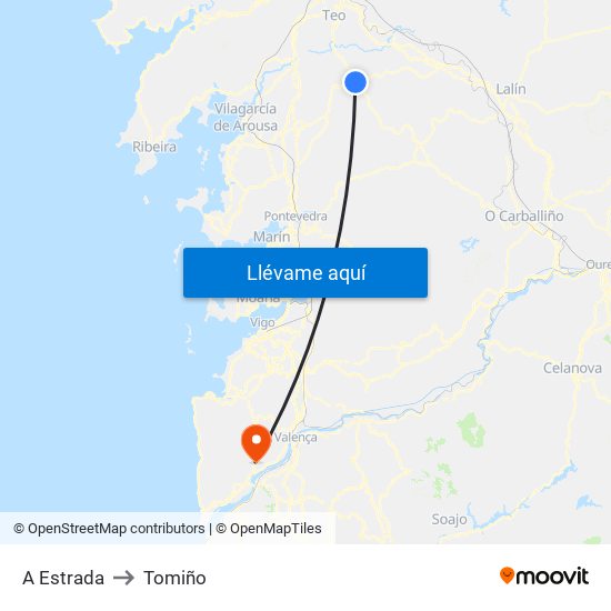 A Estrada to Tomiño map