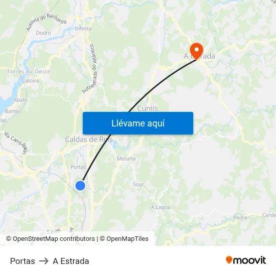 Portas to A Estrada map