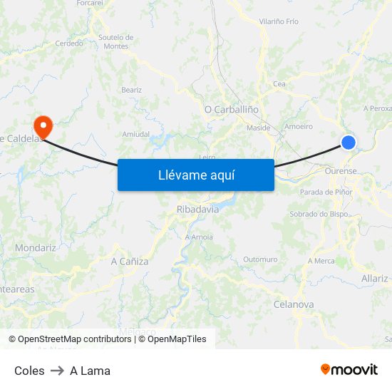 Coles to A Lama map