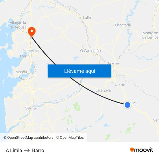 A Limia to Barro map