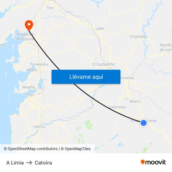 A Limia to Catoira map