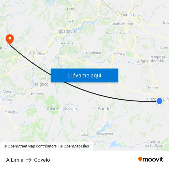 A Limia to Covelo map