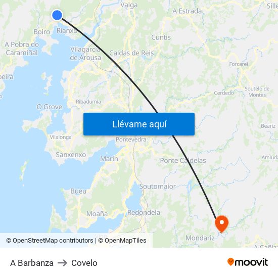 A Barbanza to Covelo map