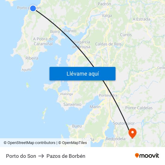 Porto do Son to Pazos de Borbén map
