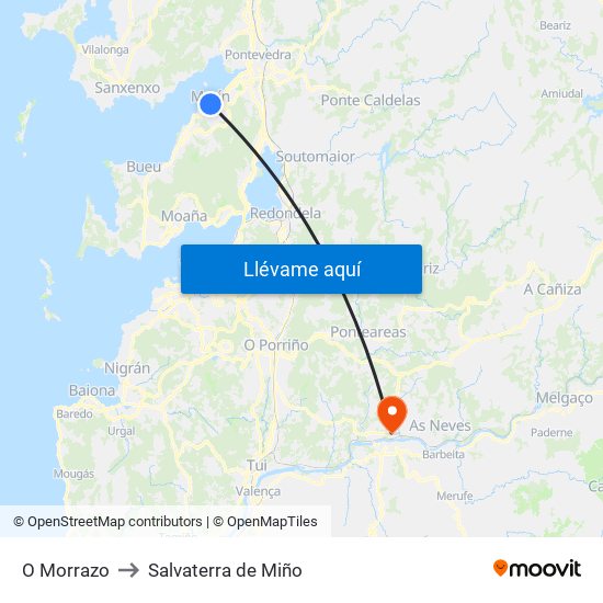 O Morrazo to Salvaterra de Miño map
