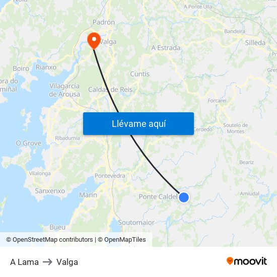 A Lama to Valga map