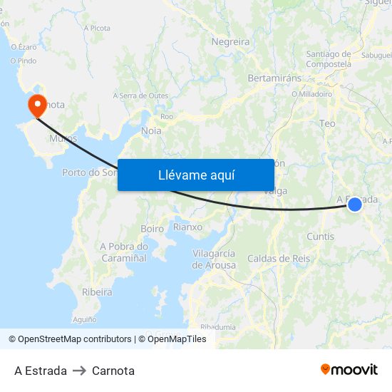 A Estrada to Carnota map