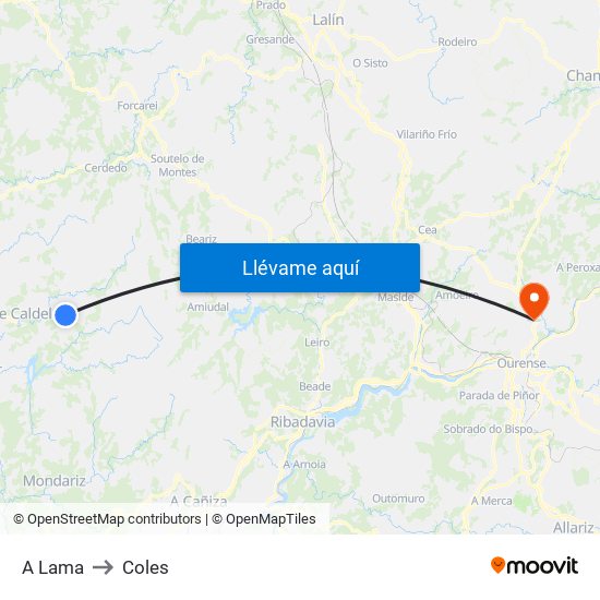 A Lama to Coles map