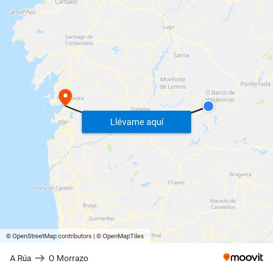 A Rúa to O Morrazo map