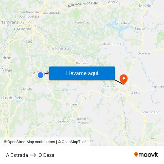 A Estrada to O Deza map