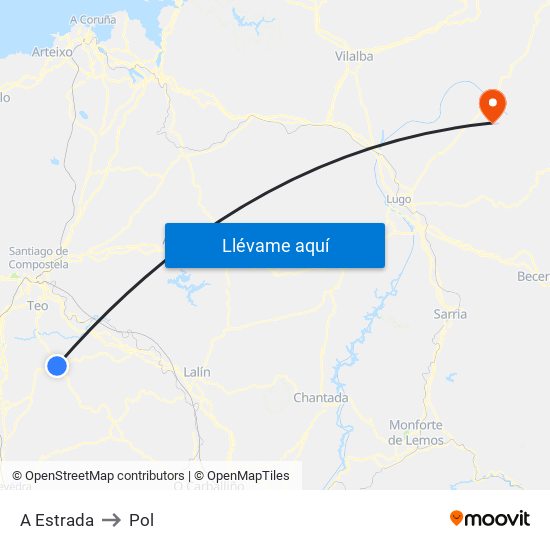A Estrada to Pol map